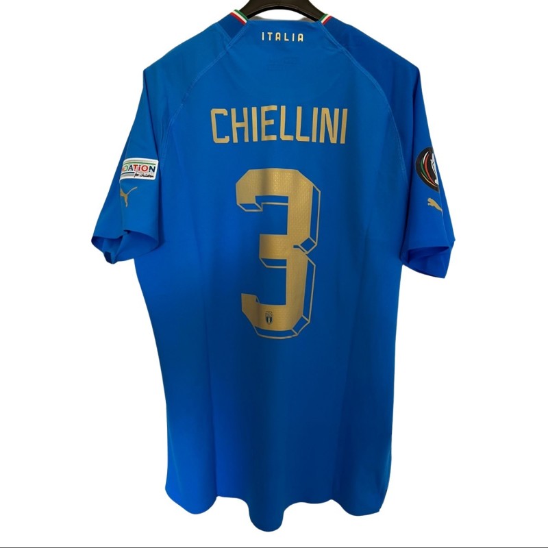 Chiellini's Match-Issued Shirt, Italy vs Argentina - Super Final 2022