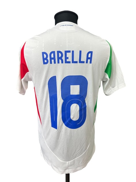 Barella's Belgium vs Italy Issued Shirt, UEFA Nations League 2024