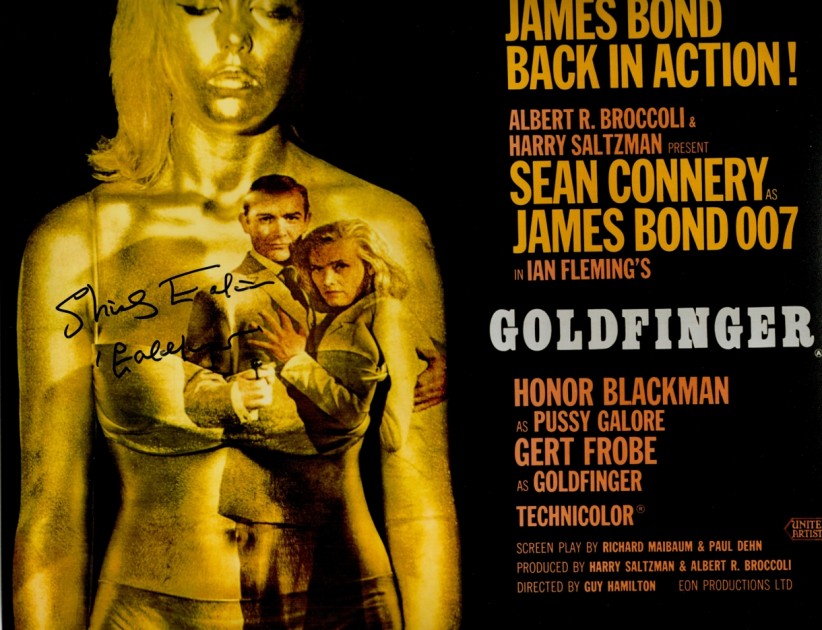 Shirley Eaton Signed Goldfinger Poster