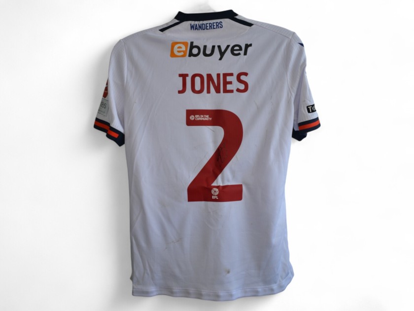Gethin Jones' Bolton Wanderers Signed Match Worn Shirt, vs Peterborough 