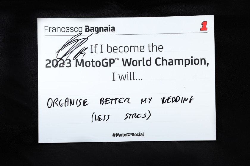 Francesco 'Pecco' Bagnaia's Signed MotoGP Social Board