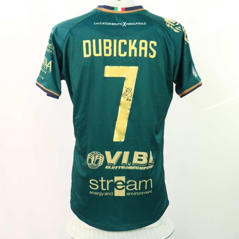 Dubickas' Feralpisalò vs Pro Vercelli Signed Unwashed Shirt, 2024