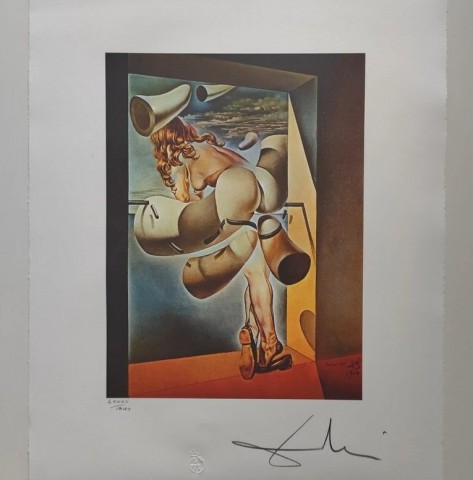 "Young Virgin Auto-Sodomized by the Horns of Her Own Chastity" Lithograph Signed by Salvador Dalí
