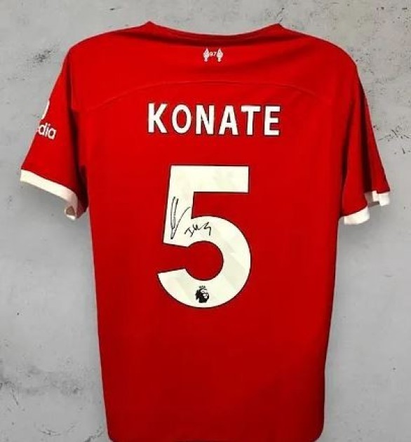 Maglia Ibrahima Konaté Liverpool, 2023/24 - Autografata e incorniciata