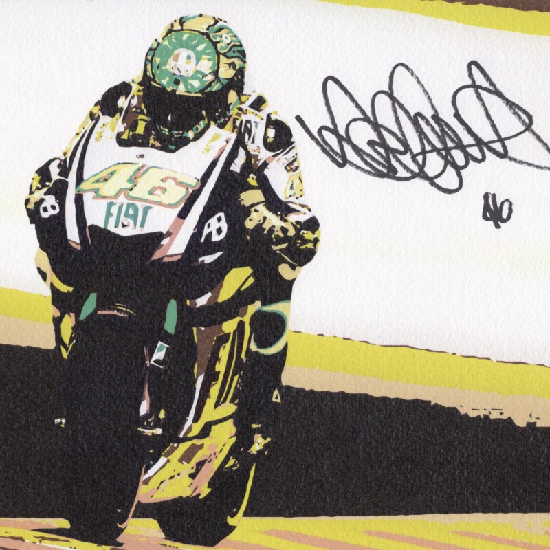 Artwork signed by Valentino Rossi