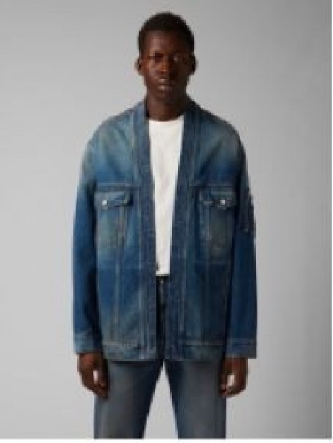 Denim kimono jacket clearance mens