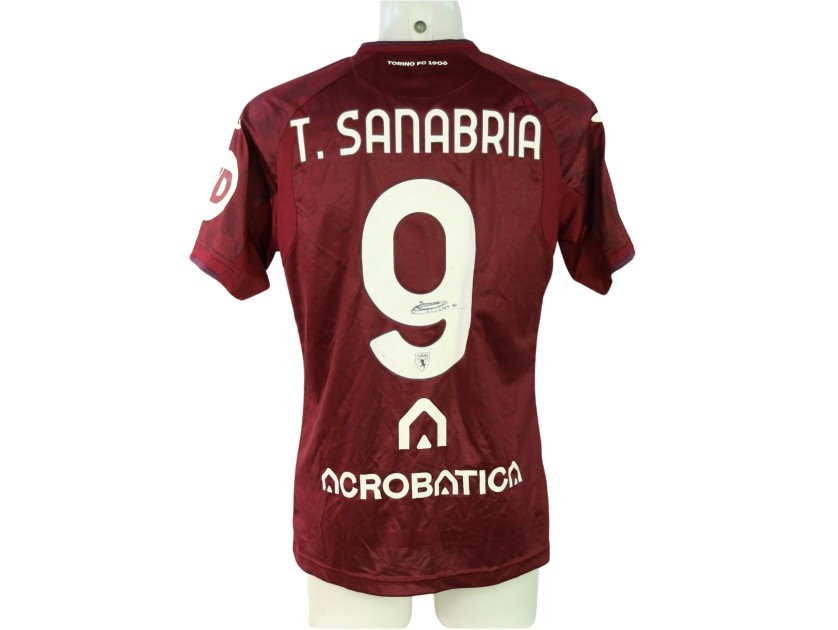 Sanabria's Signed Unwashed Shirt, Torino vs Como 2024