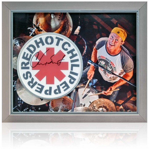 Chad Smith signed  Red Hot Chilli Peppers drum skin