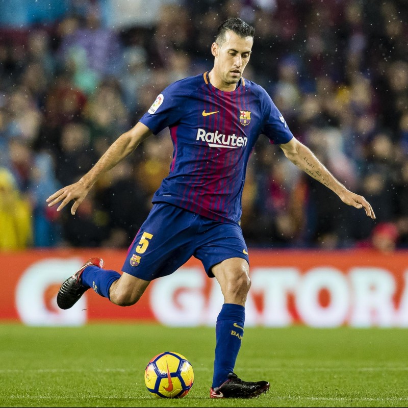 Sergio Busquets' Nike Tiempo Match-Issued Boots, 2017/18