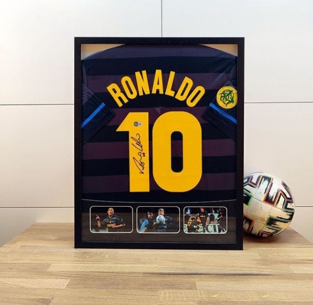 Ronaldo's Inter Milan Signed and Framed Shirt