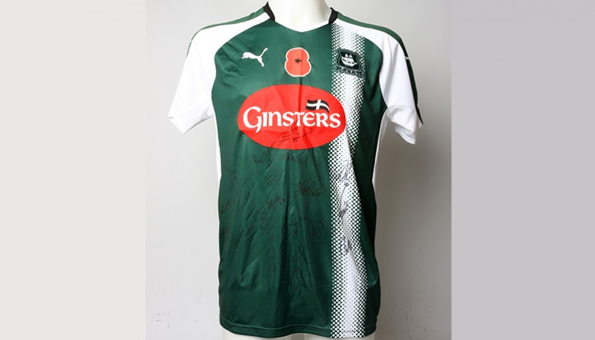 Poppy Shirt Signed by Plymouth Argyle F.C.