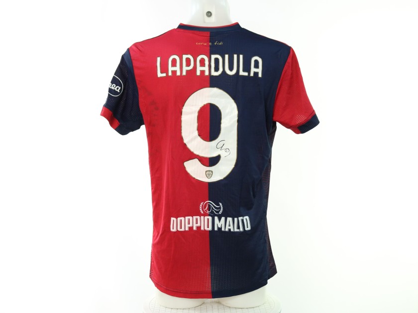 Maglia Lapadula Unwashed, Juventus vs Cagliari Coppa Italia 2024 - Autografata