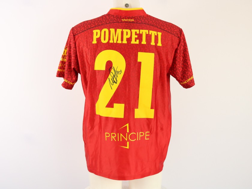 Pompetti's Unwashed Signed Shirt, Catanzaro vs Bari 2024