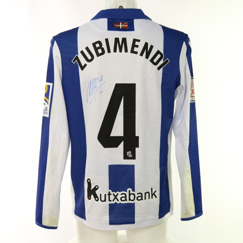 Zubimendi's Real Sociedad vs Rayo Vallecano Signed Unwashed Shirt, Copa del Rey 2025