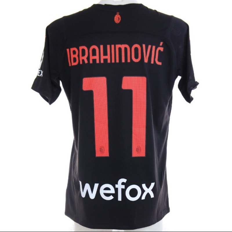 Ibrahimovic's Milan Match-Issued Shirt, 2021/22