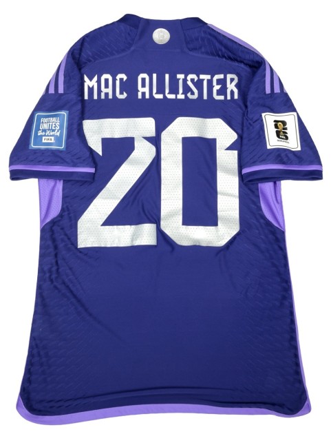 Mac Allister's Match-Issued Shirt, Argentina 2023