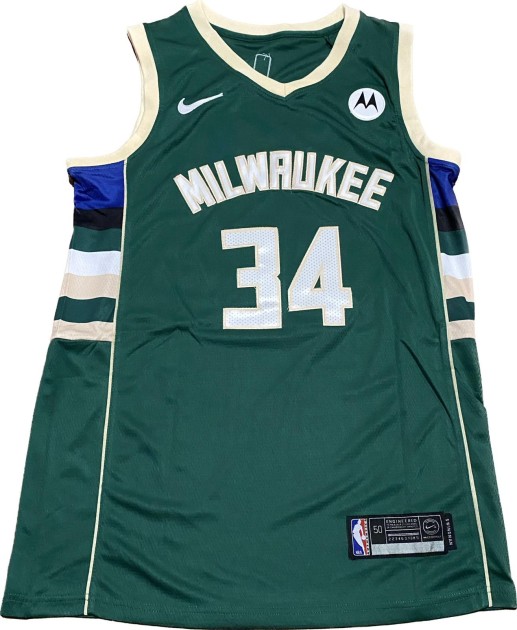 Giannis Antetokounmpo's Milwaukee Bucks Signed Replica Jersey