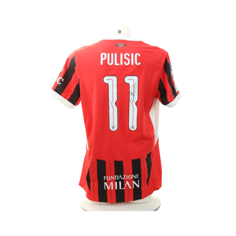 Pulisic Official Milan Signed Shirt, UCL 2024/25 