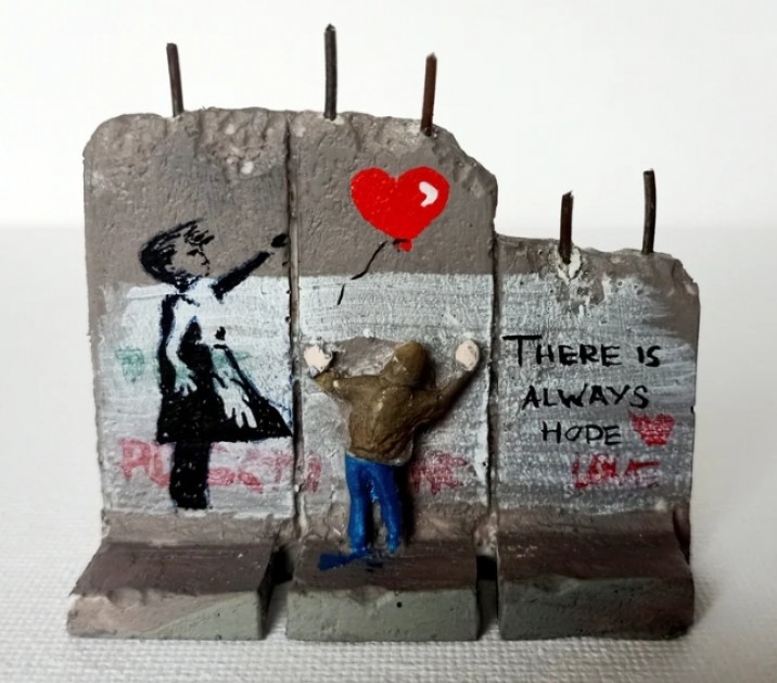 Banksy "Hope" Wall Section Sculpture - Walled Off Hotel