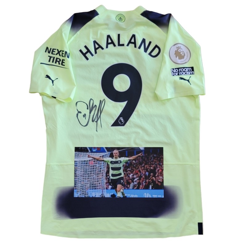 Haaland's Signed Match-Issued Shirt, Manchester City vs Manchester United 2022
