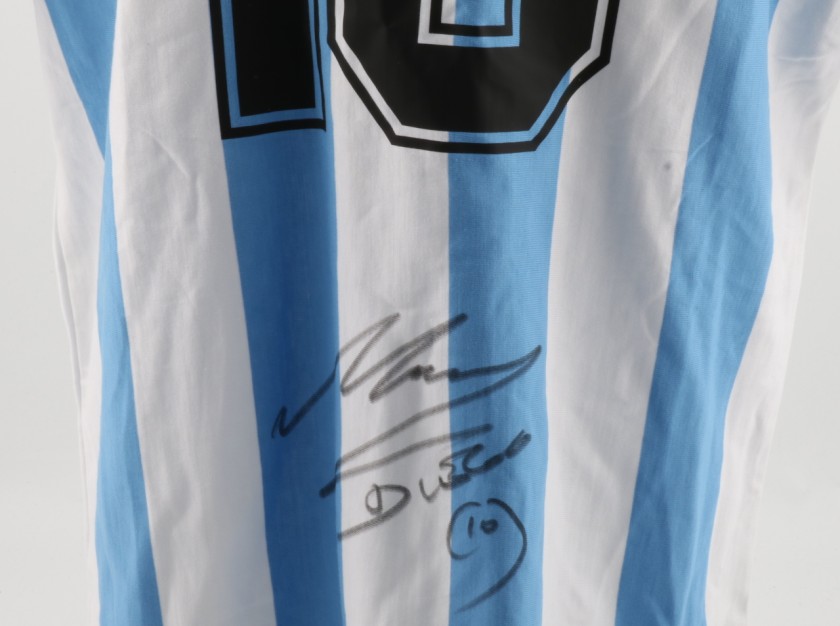 Maglia ufficiale Maradona Argentina, 1986 - Autografata - CharityStars