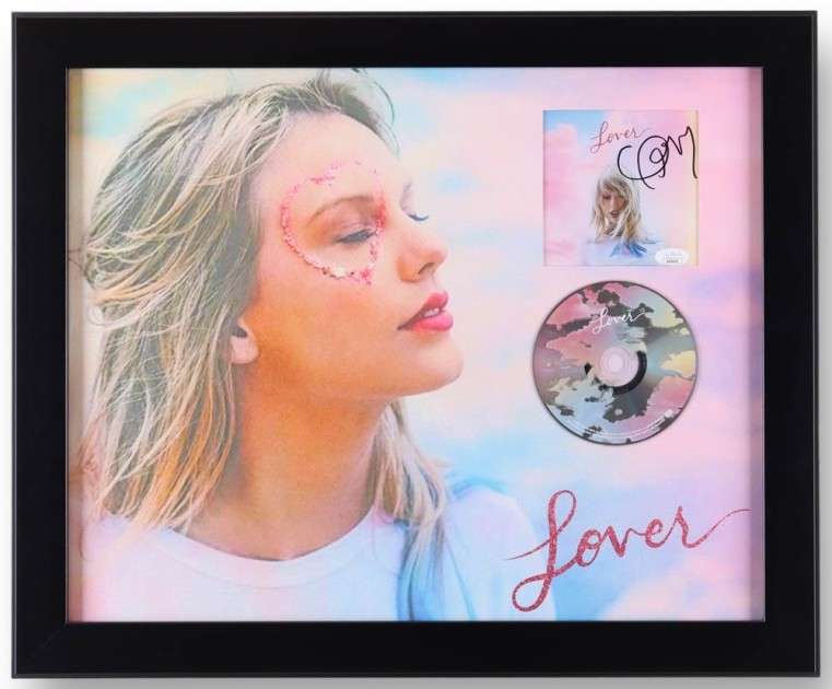 Taylor Swift "Lover" Signed and Framed CD Display