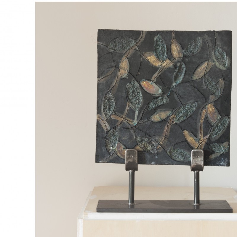  Danilo Cerquaglia - "Senza Titolo" - iron and raku sculpture - 42x32 cm