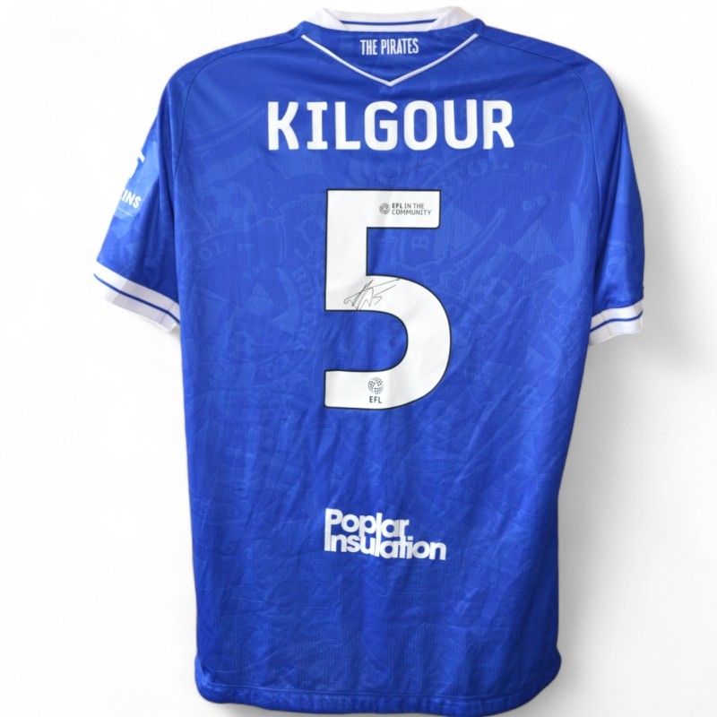 Maglia firmata del Bristol Rovers di Kilgour, partita contro il Cambridge United