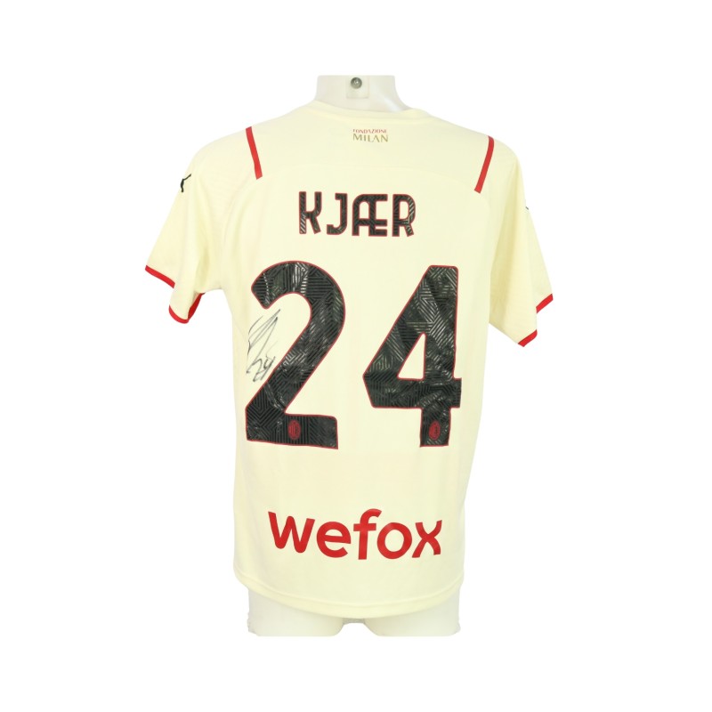 Kjaer Replica AC Milan Signed Shirt, 2021/22 