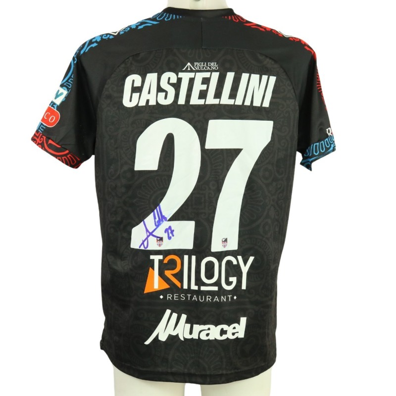 Maglia Castellini unwashed Picerno vs Catania 2024 - Autografata