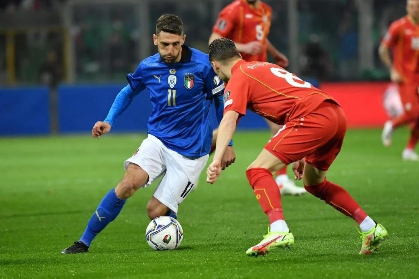 Berardi's Match Shirt, Italy-North Macedonia 2022