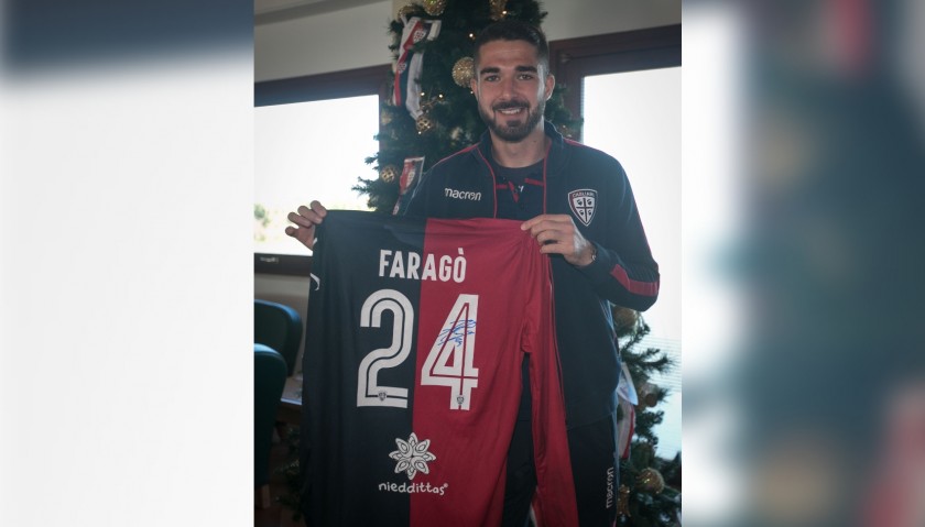 Cagliari Festive Shirt - Worn and Signed by Faragò