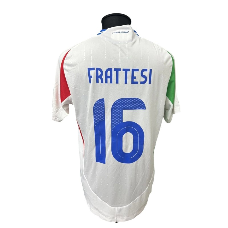 Frattesi's Issued Shirt, Italy vs Belgium Nations League 2024