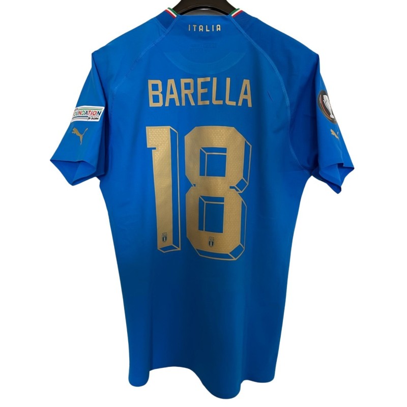 Barella's Match Shirt, Italy vs Argentina - Super Final 2022