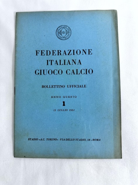 FIGC Official Bulletin, 1951