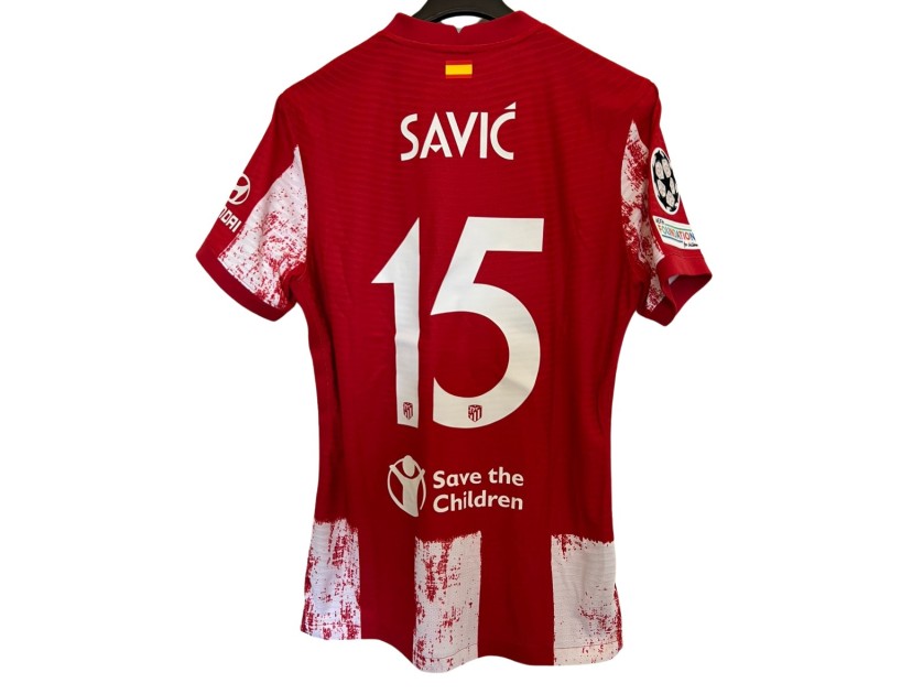 Savic's Atletico Madrid Match Shirt, UCL 2021/22