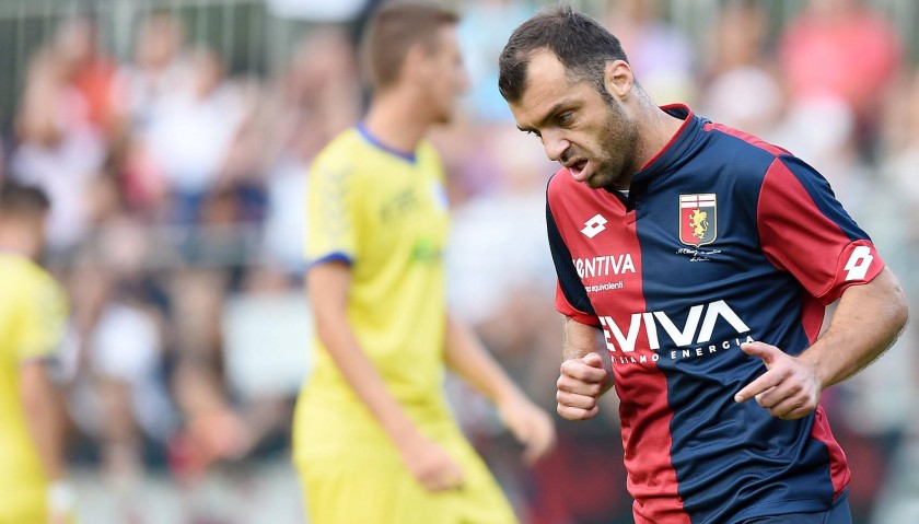 Pandev's Match-Issued and Signed Genoa Shirt, Serie A 2017/18