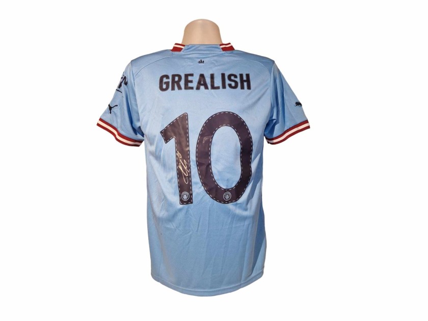 Maglia replica firmata di Jack Grealish per il Manchester City 2022/23