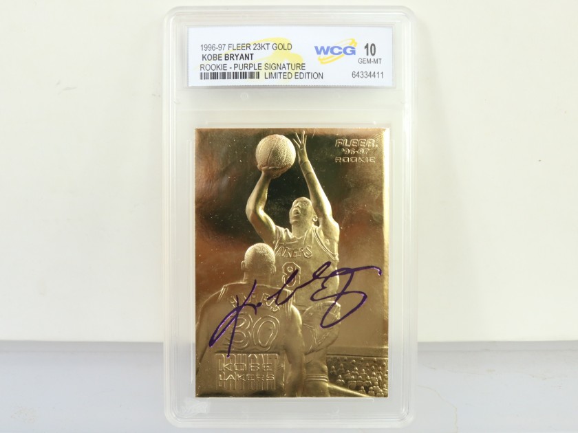 Kobe Bryant Fleer Rookie Purple Signature Gold Card, 1996/97