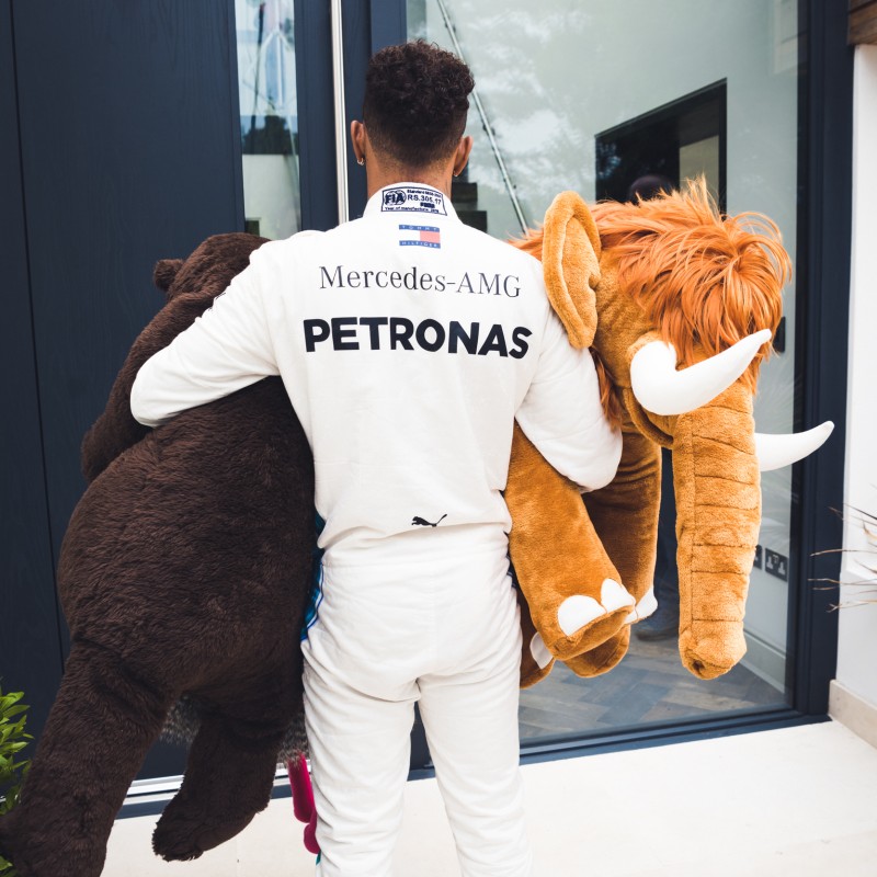 Mercedes-AMG Petronas Motorsport 2018 Replica Drivers Race Suit Signed by Lewis Hamilton 