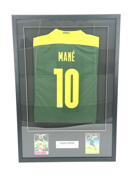 Sadio Mané Senegal 2020/21 Signed and Framed Shirt