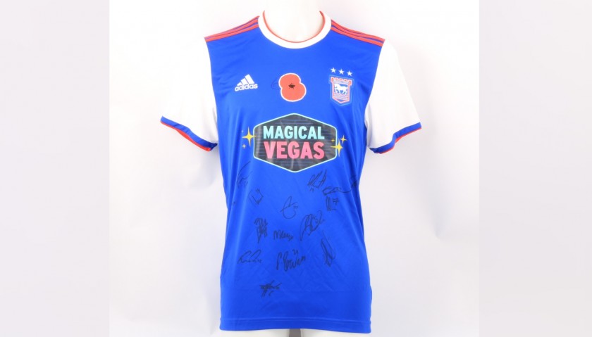 Ipswich Town Official Poppy Shirt Signed by the Team