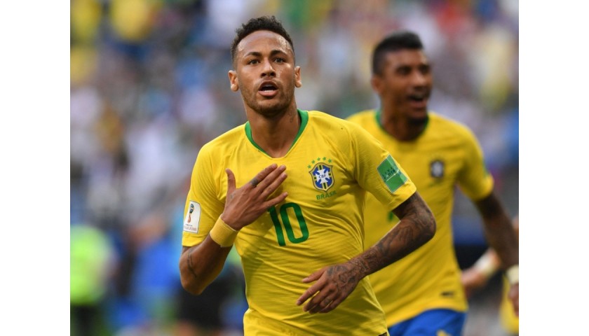 Neymar Jr. Brazil Match Shirt vs Costa Rica World Cup 2018 - CharityStars