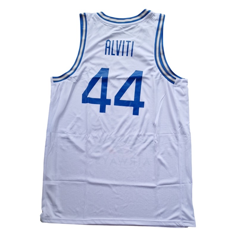 Davide Alviti's Italia Basket Match-Issued Jersey