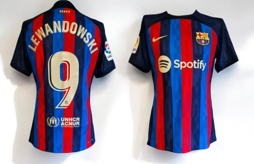 Lewandowski's FC Barcelona 2022/23 Match-Issued Shirt