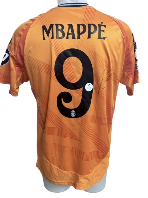 Mbappe's Real Madrid Signed Replica Shirt, UCL 2024/25