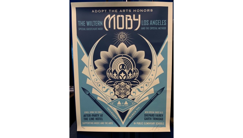 Moby Poster Created and Signed by Shepard Fairey