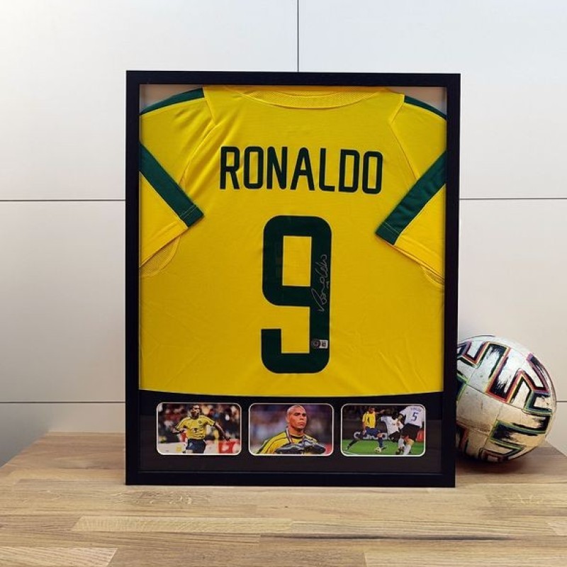Ronaldo's Brazil Signed and Framed Shirt