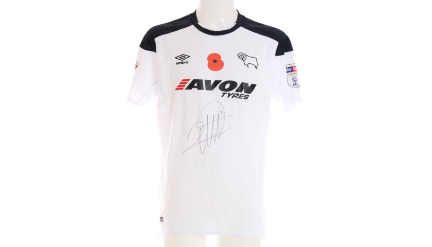 Martin's Worn and Signed Derby County Poppy Shirt