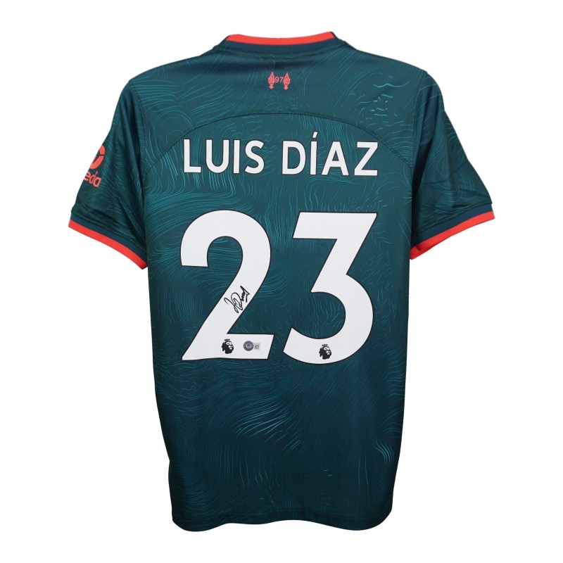 Replica della maglia del Liverpool FC firmata da Luis Diaz